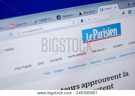 Ryazan, Russia - June 05, 2018: Homepage Of Le Parisien Website On The Display Of Pc, Url - Leparisi