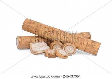 Burdock Roots Or Kobo Isolated On White Background