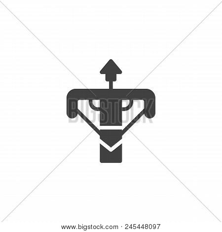 Battle Crossbow With Arrow Vector Icon. Filled Flat Sign For Mobile Concept And Web Design. Ancient 