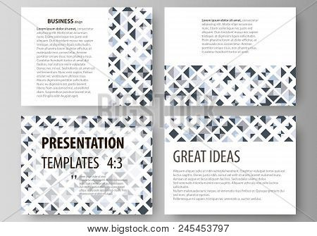 Set Of Business Templates For Presentation Slides. Easy Editable Abstract Layouts In Flat Design, Ve