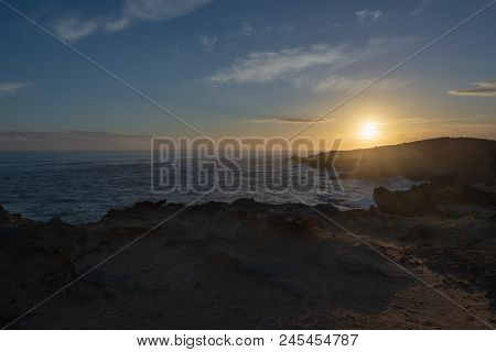 Warrnambool, Sunset Seen From Thunder Point Lookout In June 2018