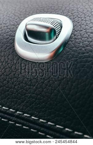 Mercedes Benz S Class Car Interior, Door Locker Macro View.