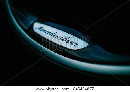 Russia, Moscow - December 12, 2017: Mercedes Benz S Class Car Interior.