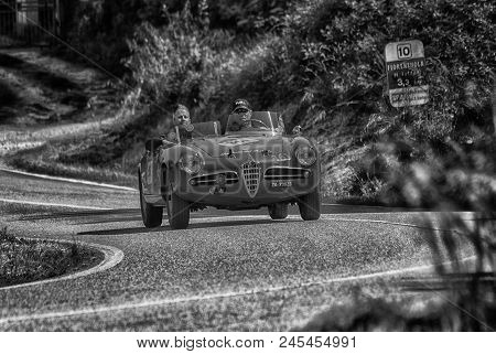 Pesaro Colle San Bartolo , Italy - May 17 - 2018 : Alfa Romeo Giulietta Sebring	1956 Old Racing Car 