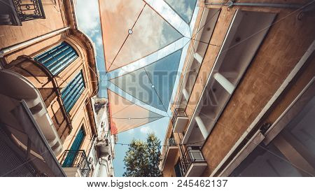 Nicosia, Northern Cyprus -august 7, 2017 : Street Of Old Nicosia