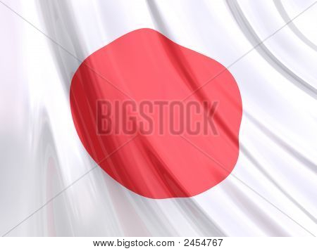 Lesklý japonská vlajka