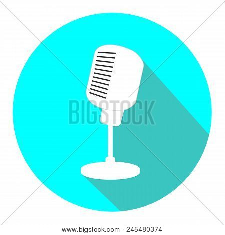 retro microphone, modern design, white background vector
