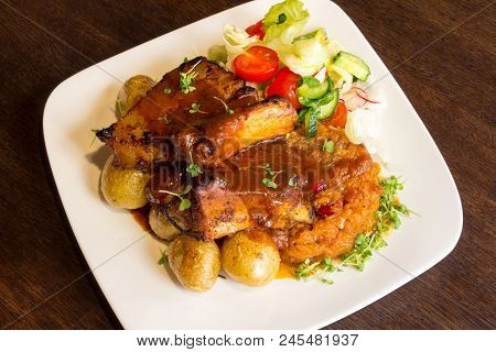 Dish With Pork Ribs And Vegetables