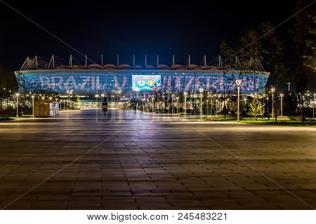 Rostov-on-don, Russia - June 15, 2018: Night View Rostov Arena Stadium For Football World Cup 2018 W