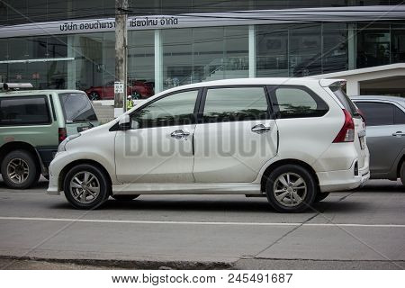 Chiang Mai, Thailand - June 16 2018: Private Toyota Avanza Car. Mini Suv Car For Urbun User. Photo A