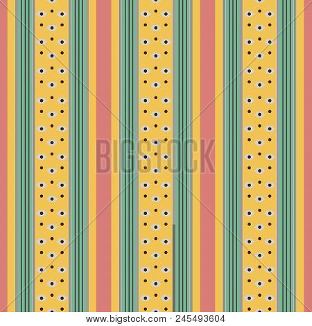 Retro Pastel Colored Seamless Pattern With Vertical Stripes