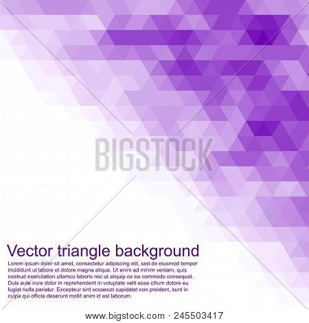 Vector Triangle Background. Can Be Used Us Cover Or Invitation Card.