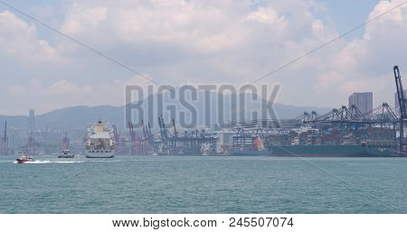 Kwai Tsing, Hong Kong, 02 May 2018:- Kwai Tsing Container Terminal in Hong Kong 