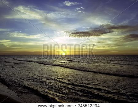 Sunset Over  Bay Of Pigs On Caribbean Sea  - Cuba