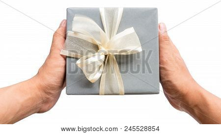 Gift Happy Box For Surprise On White Color Background