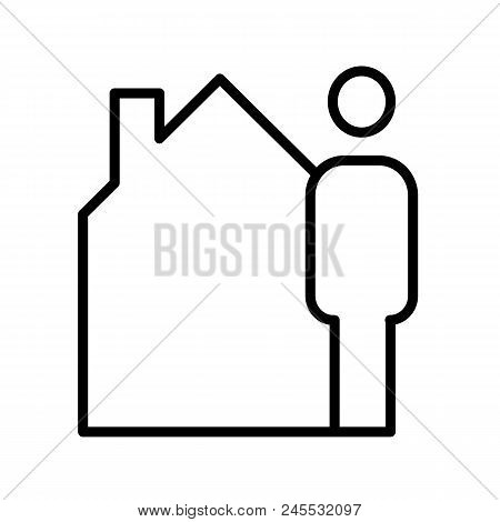 Home Simple Flat Design Vector Drawing Draft