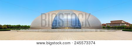 Beijing, China - May 8, 2018: Modern Building National Centre For The Performing Arts, Ncpa, In Beij