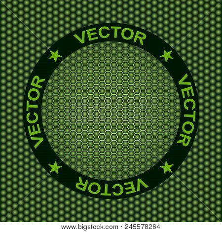 Abstraction, Texture Of Darkgreen Hexagons, Rubber Surface. Vector, Illustration