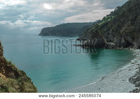 Ocean View. Nature Background With Nobody. Morgat, Crozon Peninsula, Brittany, France.