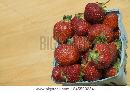 This Is An Image Of Freshly Picked Strawberries