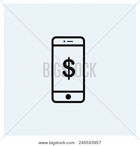 Mobile Banking Icon Vector Icon On White Background. Mobile Banking Icon Modern Icon For Graphic And