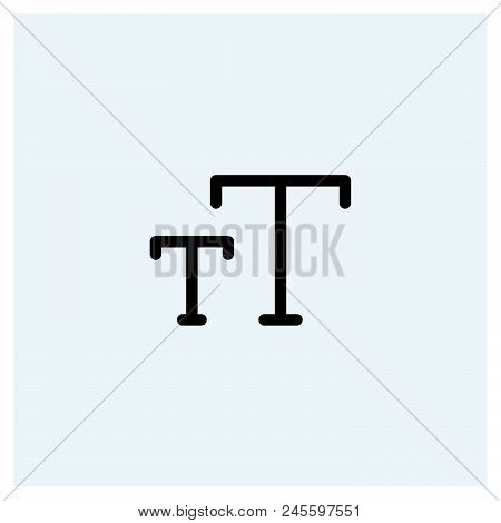Text Icon Vector Icon On White Background. Text Icon Modern Icon For Graphic And Web Design. Text Ic