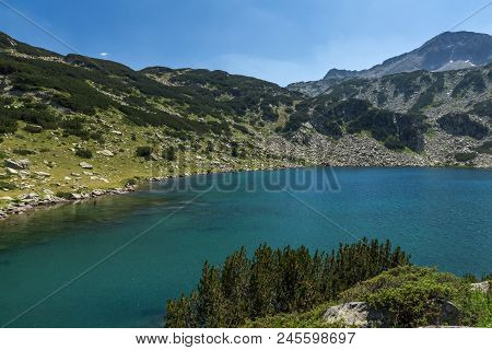 Panoramic View Of Banderitsa Fish Lake, Pirin Mountain, Bulgaria