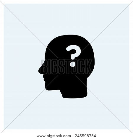 Head Question Icon Vector Icon On White Background. Head Question Icon Modern Icon For Graphic And W