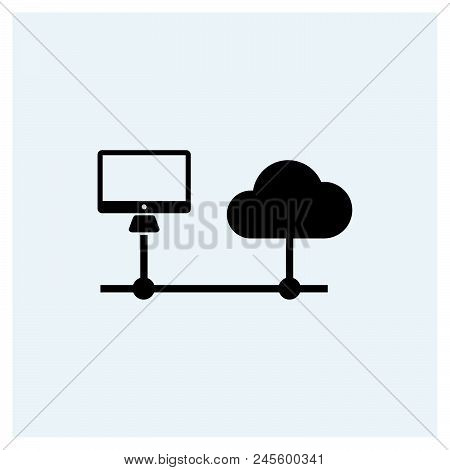 Cloud Server Icon Vector Icon On White Background. Cloud Server Icon Modern Icon For Graphic And Web