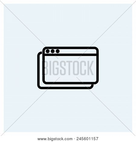 Web Browser Icon Vector Icon On White Background. Web Browser Icon Modern Icon For Graphic And Web D