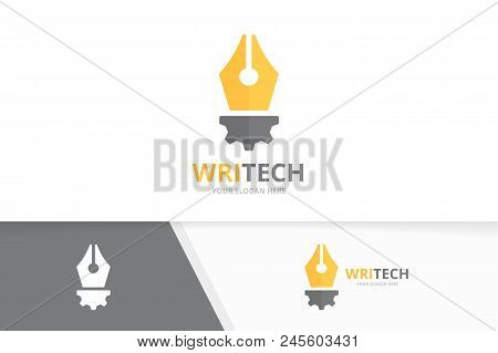 Vector Pen Gear Logo Vector Photo Free Trial Bigstock
