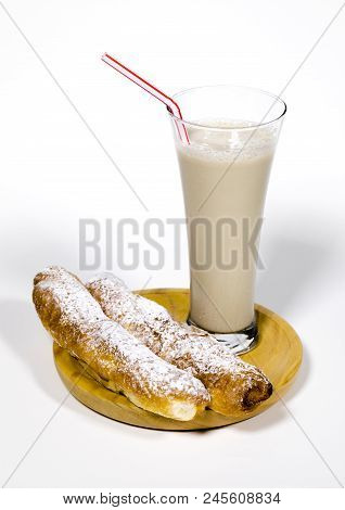 Horchata And Fartons A Traditional Spanish Snack Eaten In Summer