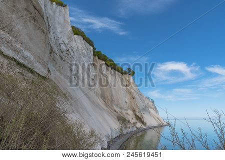 Moens Klint Chalk Cliffs In Denmark On A Summer Day