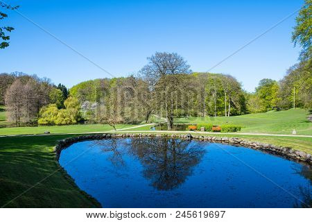 Liselund Park On Island Of Moen In Denmark