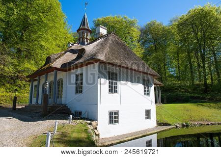 Summer Manor At Liselund Park On Island Of Moen In Denmark