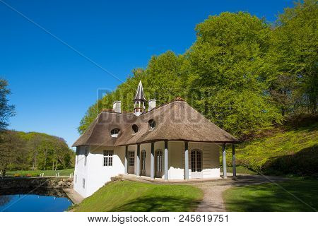 Summer Manor At Liselund Park On Island Of Moen In Denmark