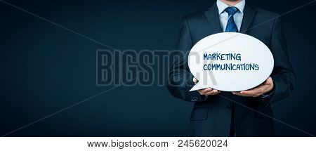 Marketing Specialist With Marketing Communications Text On Speech Bubble.