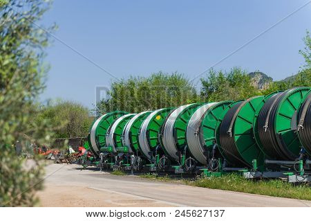 Metal Farm Implements On A Farm In South Italy