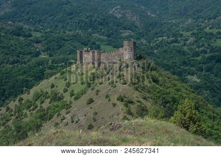 Medieval Fortress Maglic On Mountain Cliff, Serbia