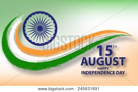 Happy Independence Day India, Vector Illustration, Flyer Design For 15th August.