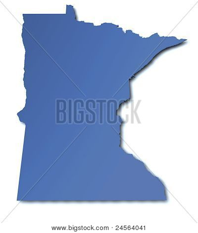 Kort over Minnesota - USA