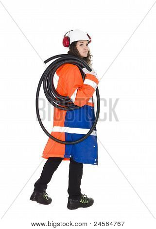 女性 Constructionworker