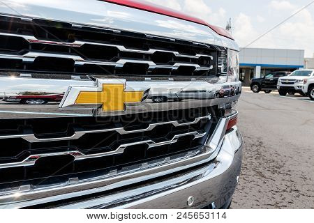 Monticello - Circa June 2018: Chevrolet Trucks At A Chevy Dealership. Chevrolet Is A Division Of Gen