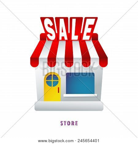 Webstore. Discount. Sale.  Vector Illustration. Flat. Gradient.