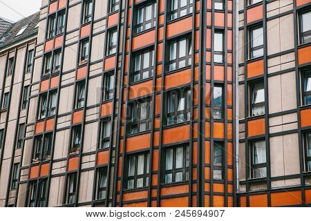 A Traditional Residential Building In The German Style In Berlin.