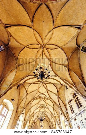 Flower Shape Patterned Ceiling Of The Vladislav Hall