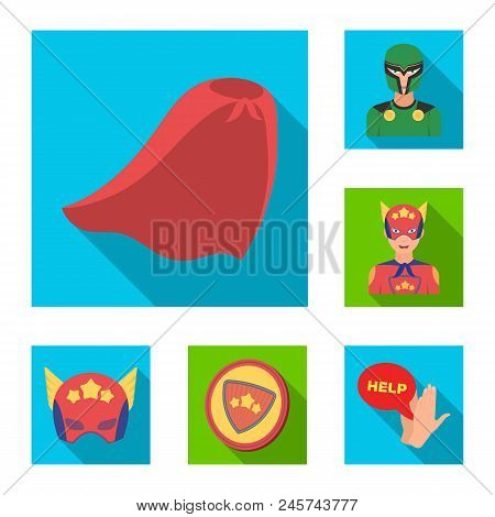A Fantastic Superhero Flat Icons In Set Collection For Design. Superhero's Equipment Vector Symbol S