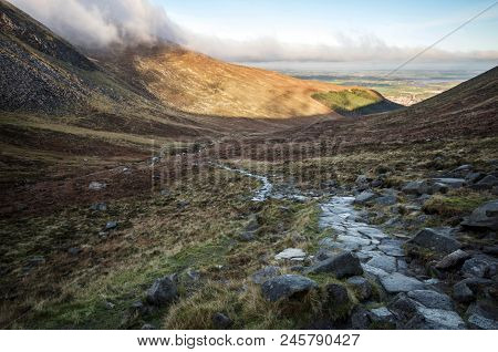 A Low Lying Cloud At Hares Gap On The Mourne Mountains.