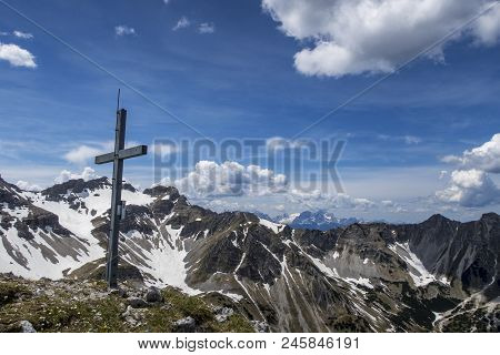 Peaks Of The Soierngruppe In Bavaria In Summer