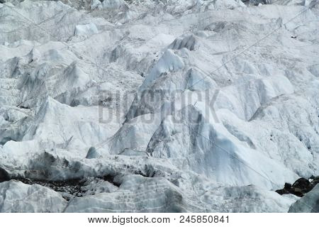 Khumbu Glacier Seen From The Everest Base Camp Trek, Nepal